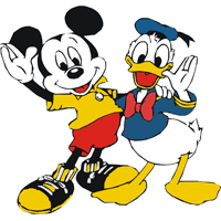 mickey mouse donald duck