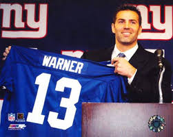 As a New York Giant, Warner