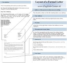formal letter example