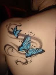 Butterfly Tattoos on Back - Colors