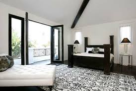 Bookshelves: Unique Traditional Black And White Bedroom With ...