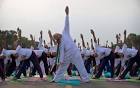 Modi leads over 37,000 to mark International Yoga Day - The Morung.