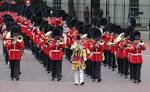 Soldier faints at Queens birthday parade Trooping the Colour.