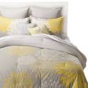 Anya 8 Piece Floral Print Bedding Set - Gray/Yellow : Target