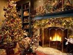 CHRISTMAS Tree and Fireplace Wallpaper