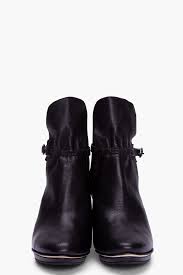 Repetto Black Leather Ankle Boots in Black | Lyst