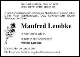 Manfred Lembke | Nordkurier Anzeigen