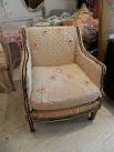 antique chair slipcovered with a deco vintage chenille bedspread ...