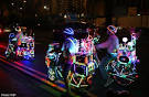 Cyclists attract attention with LED-lit bicycles, General, News.