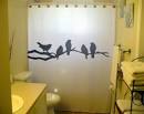 Bathroom Shower Curtain Black Birds bird by CustomShowerCurtains