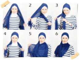 Bentuk Kreasi Jilbab Segi Empat Terbaru untuk Wajah Bulat ...