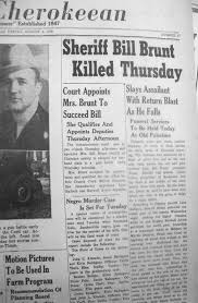 1939 Report of Sheriff Bill Brunt Killed - SheriffBillBruntKilled1939ReportBB