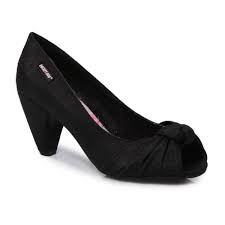Rocket Dog Sedona Thai Silk Black Heels Ladies Ballerina Shoes ...
