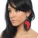 Large hanging black and red hard plastic earrings; with Africa shape and ... - melody-ehsani-the-mama-earrings-medium