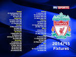 LFC Photo on Twitter: Liverpool FC fixtures for the 2014/15.