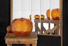 Ceramic art - fantastic Apple Sculptures as home or garden decor