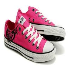 Cheap Designs Converse All Star Pink bottom top with letter Black ...