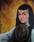 Portrait of Sor Juana Ines de la Cruz Painting - Portrait of Sor Juana Ines ... - portrait-of-sor-juana-ines-de-la-cruz-alex-loza