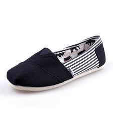 Black Canvas Stripe Women's Classics TOMS Shoes Cheap Online Outlet