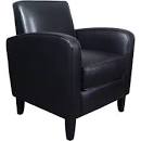 Small Spaces Track Chair in Renu Leather, Black: Furniture : Walmart.