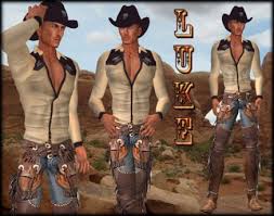 Second Life Marketplace - Cowboy Luke Brown Includes Pants Chaps ... - Cowboy%20Luke%20Brown%20Pic%20copy