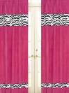 Hot Pink & Black Zebra Print Window Curtains Drapes - Set of 2 Panels