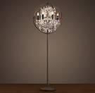 Foucault's Iron Orb Crystal Floor Lamp, Rustic Iron - eclectic ...