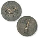 Outdoor Crab Outdoor Clock and Seahorse Thermometer Set ...