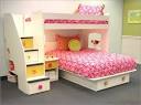 Pink Bunk Beds Sets with Stairs and Storage in Teenage Girls ...
