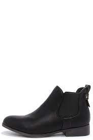 Cute Black Booties - Chelsea Boots - Ankle Boots - $49.00