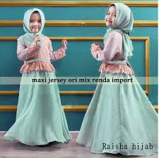 Baju Muslim Anak Perempuan Cantik Trendy | Baju Muslim Anak ...