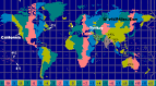 Two Time Zones Codes Maps with GMT comparison.