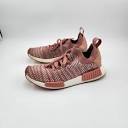 Adidas NMD R1 Primeknit Low Trainers CQ2028 Ash Pink White Women's ...