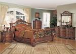 Nicholas King Cherry Sleigh Bed 4 Piece Bedroom Furniture Set w ...