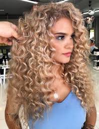 Champagne highlights on curly hair