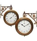 Copper Indoor-Outdoor Clock and Thermometer in Clocks