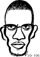 Malcolm X (by John Overmyer) Total Drawings: 1 - jo106