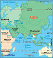 locator map of <b>Thailand</b>