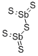 stibnite, antimony(III) sulphide, antimonite, antimony glance, antimony trisulfide, antimony sulfide, CAS# 1345-04-6, antimonial saffron, antimonic sulfide, antimonous sulfide, antimony trisulfide, antimony trisulfide colloid, antimony(3+) sulfide, black antimony, diantimony trisulfide, golden antimony sulfide, needle antimony, antimony pentasulfide,
