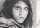 Afghan Girl Drawing - Syed Hammad - afghan-girl-syed-hammad