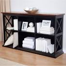 The Hampton Console Table Stackable Bookcase - Black/Oak ...