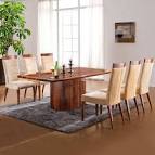 Stunning Glossy Wood Costco Dining Room Table Grey Carpet Rug ...