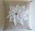 Holiday Poinsettia Throw Pillow | AllFreeHolidayCrafts.