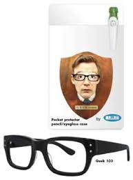 Glasses include pocket protector!