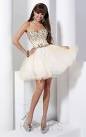 Hannah S White Gold Short Tulle Party Dress 27723 - French Novelty