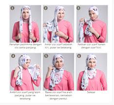 Tutorial Hijab Scarf Segi Empat Terbaru 2015