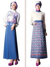 Contoh Baju Muslim Batik Modern