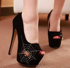 Shoes: black, high heels, women, girl, peep toe - Wheretoget