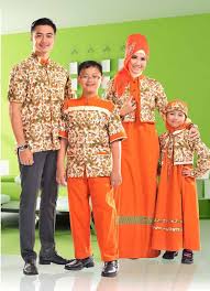 Contoh Baju Couple Muslim Batik Keluarga Terbaru 2015