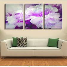 Aliexpress.com : Buy Free Shipping 3 piece wall art white purple ...